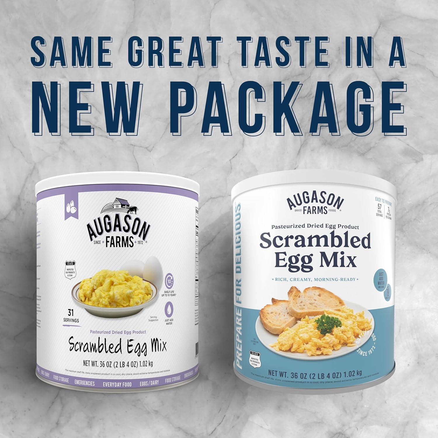 image:imageAugason Farms Pasteurized Scrambled Egg Mix Can Emergency Food Supply Dehydrated scrambled egg for Baking amp Camping Gluten Free Survival Food with Long Shelf Life 57 ServingsScrambled Egg Mix