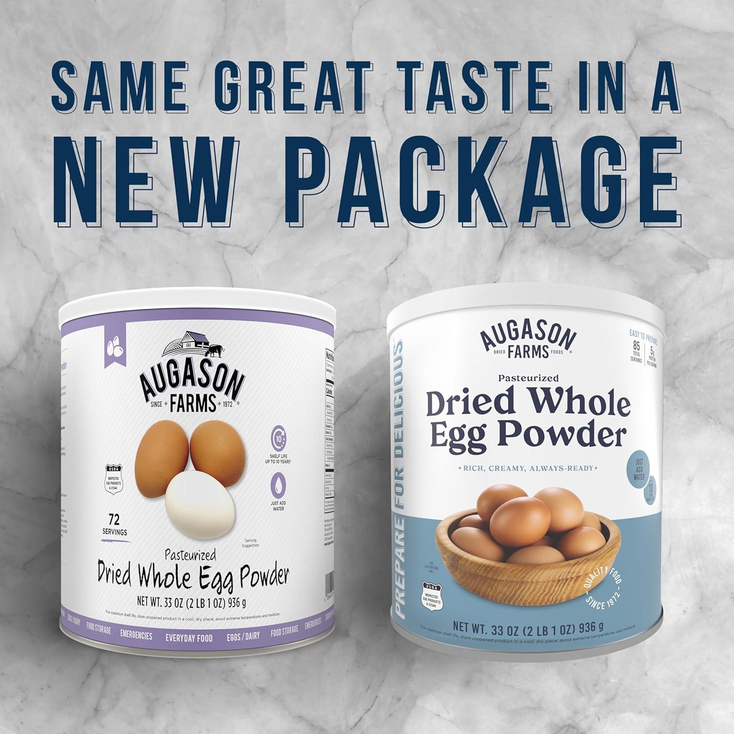 image:imageAugason Farms Pasteurized Scrambled Egg Mix Can Emergency Food Supply Dehydrated scrambled egg for Baking amp Camping Gluten Free Survival Food with Long Shelf Life 57 ServingsWhole Egg Product