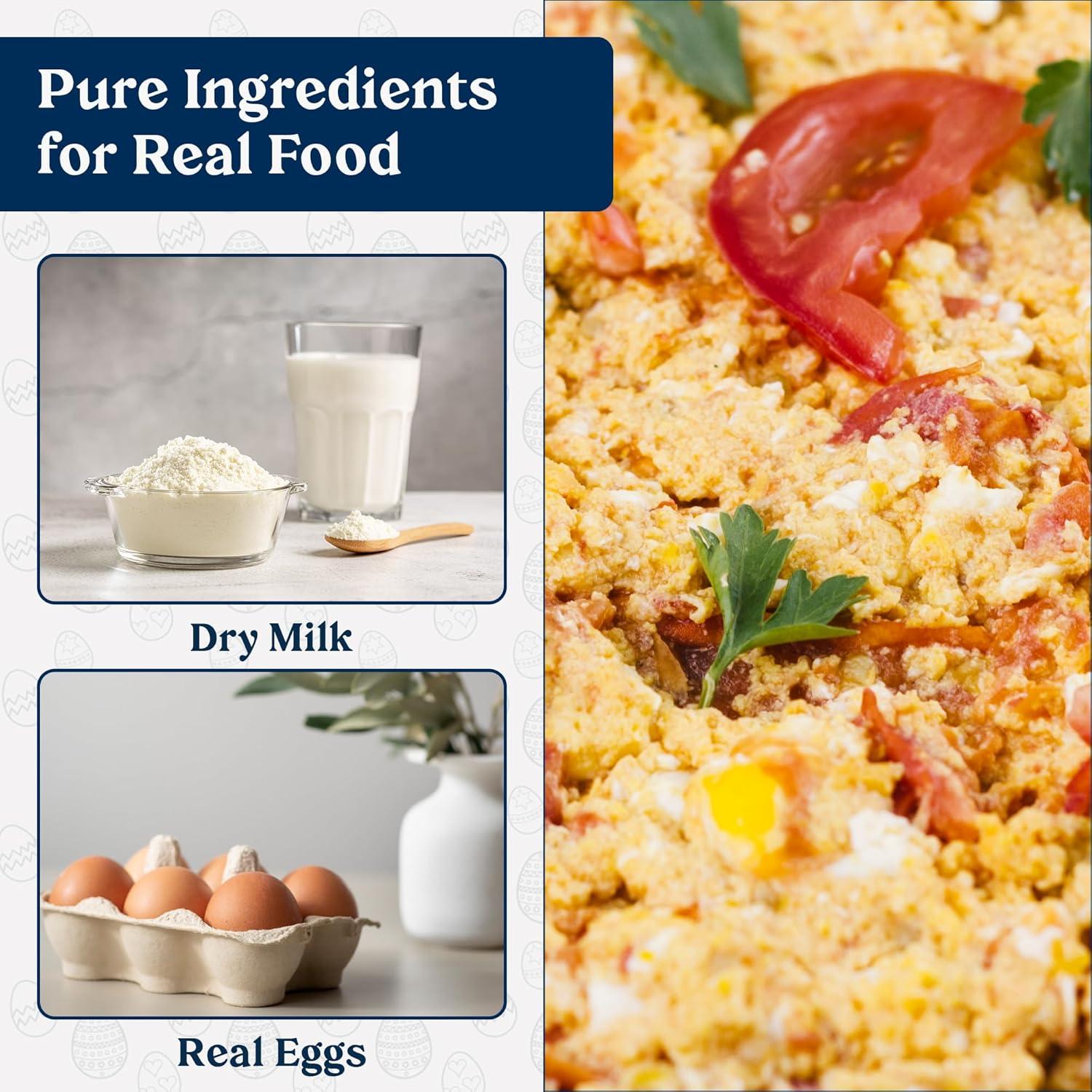 image:imageAugason Farms Pasteurized Scrambled Egg Mix Can Emergency Food Supply Dehydrated scrambled egg for Baking amp Camping Gluten Free Survival Food with Long Shelf Life 57 ServingsScrambled Egg Mix
