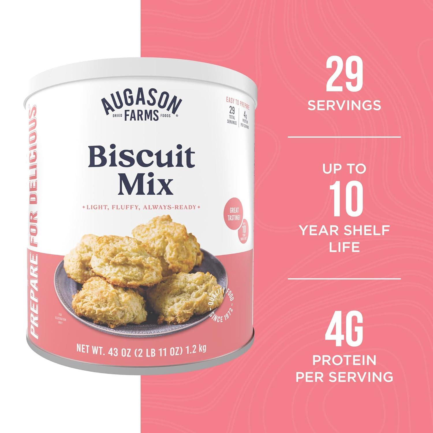 image:imageButtermilk Biscuit Mix Can Emergency Food Supply 29 Servings 10 Year Shelf Life Biscuit Mix Just Add Water and Baking PowderButtermilk