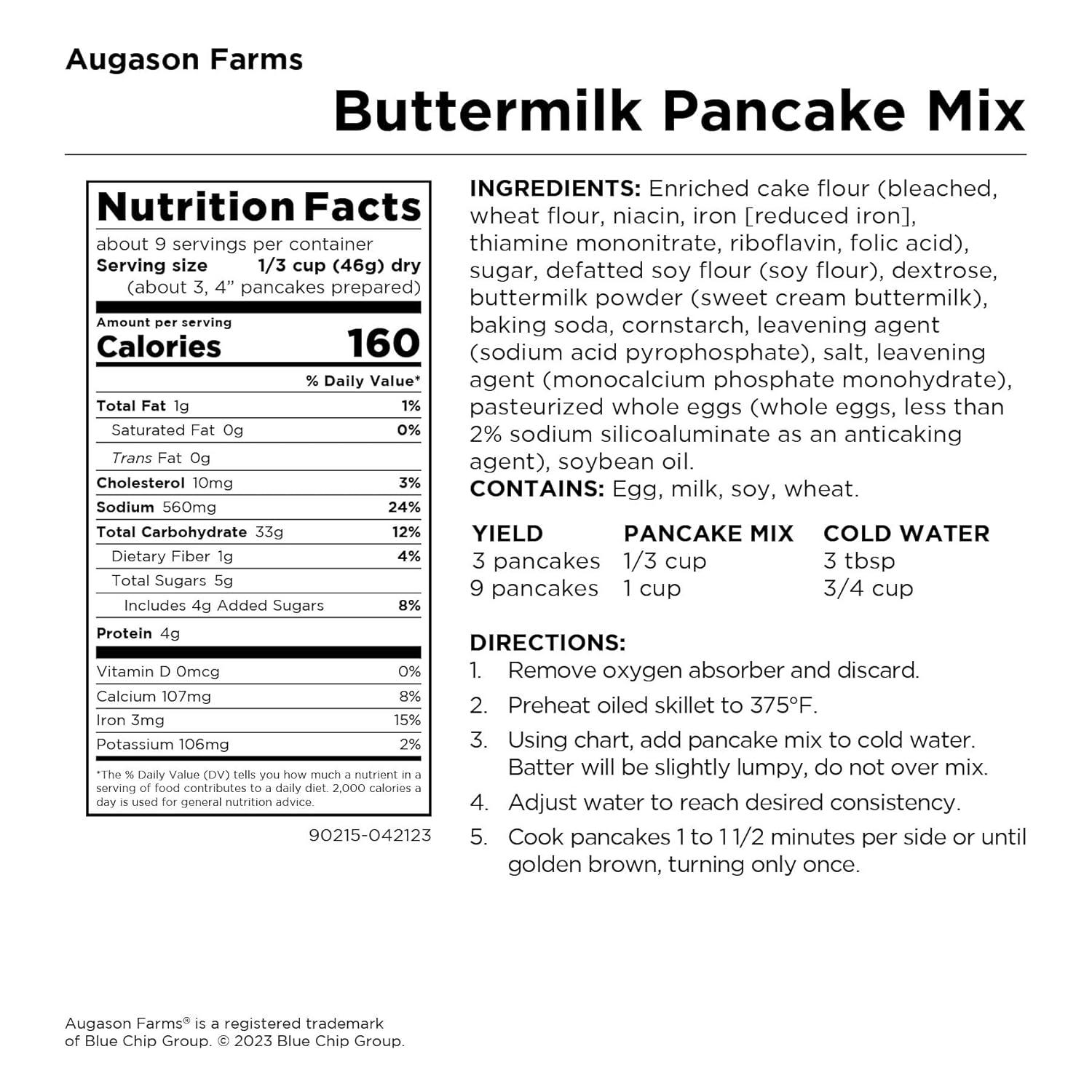 image:imageButtermilk Pancake and Waffle Mix Can Emergency Food Supply 33 Servings 10 Year Shelf Life Waffle and Pancake Mix Just Add Water Instant Breakfast Food16 Ounce Pack of 1