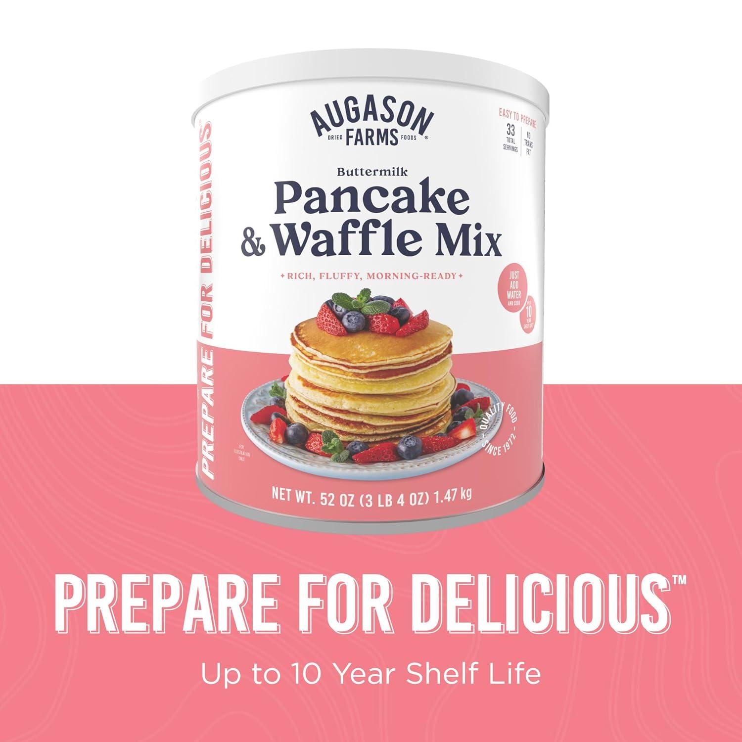 image:imageButtermilk Pancake and Waffle Mix Can Emergency Food Supply 33 Servings 10 Year Shelf Life Waffle and Pancake Mix Just Add Water Instant Breakfast Food52 Ounce Pack of 1