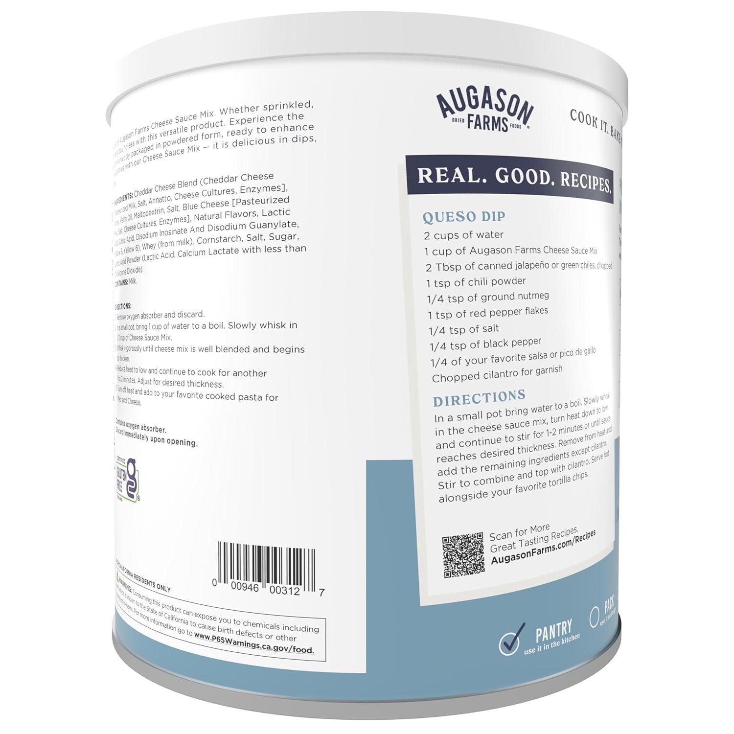 image:imageCheese Sauce Mix Can Emergency Food Supply 87 Servings 10 Year Shelf Life Shelf Stable Cheddar Cheese Powder Canned Food148 kg Pack of 2
