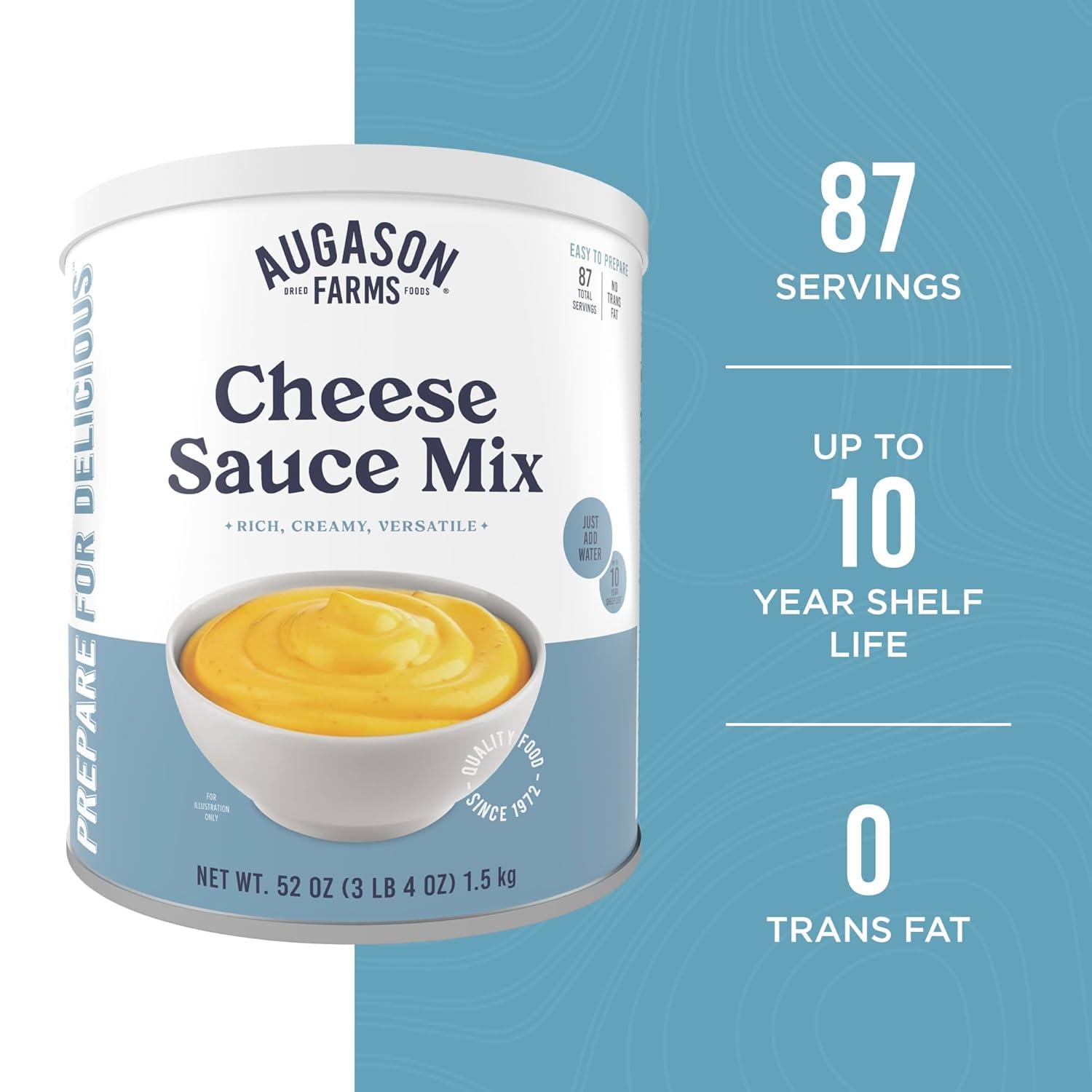 image:imageCheese Sauce Mix Can Emergency Food Supply 87 Servings 10 Year Shelf Life Shelf Stable Cheddar Cheese Powder Canned Food148 kg Pack of 3