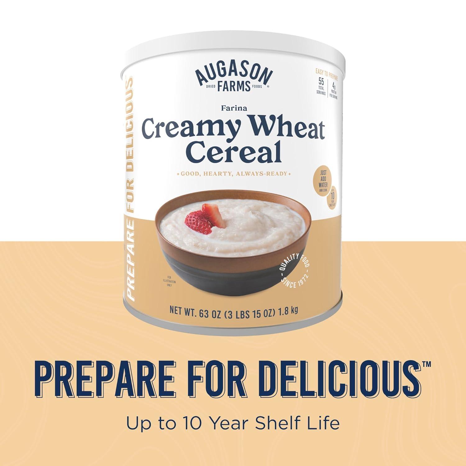 image:imageCreamy Wheat Cereal Can Emergency Food Supply 55 Servings 10 Year Shelf Life Instant Breakfast Food and Healthy SnackCreamy Wheat