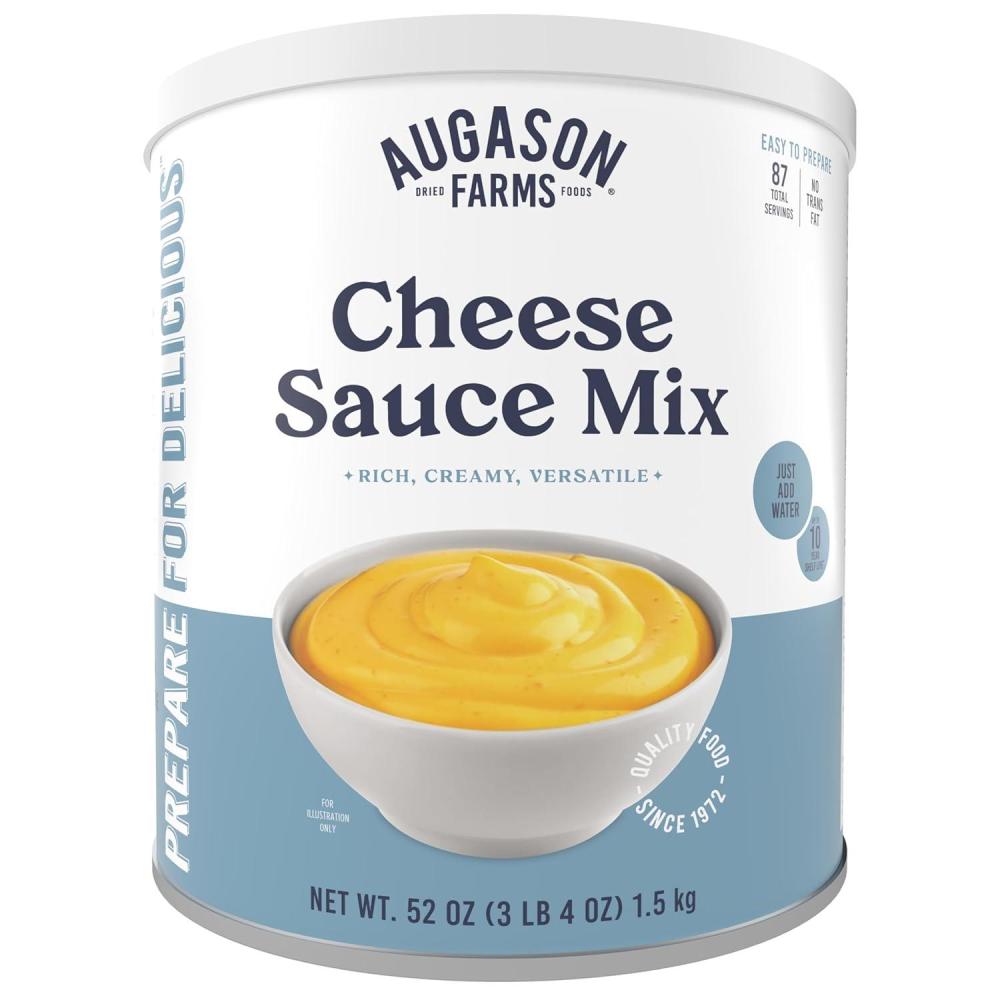 image:imageCheese Sauce Mix Can Emergency Food Supply 87 Servings 10 Year Shelf Life Shelf Stable Cheddar Cheese Powder Canned Food148 kg Pack of 1