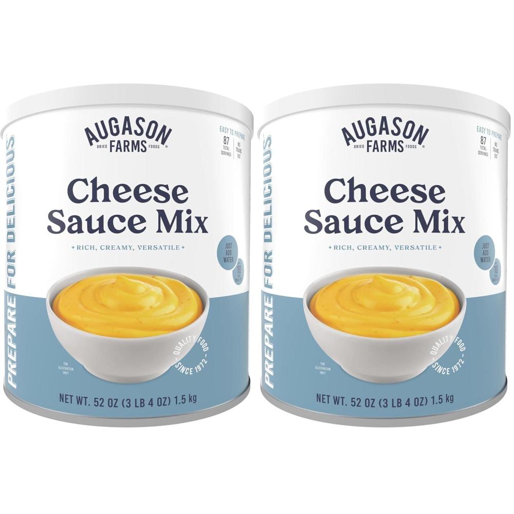 image:imageCheese Sauce Mix Can Emergency Food Supply 87 Servings 10 Year Shelf Life Shelf Stable Cheddar Cheese Powder Canned Food148 kg Pack of 2