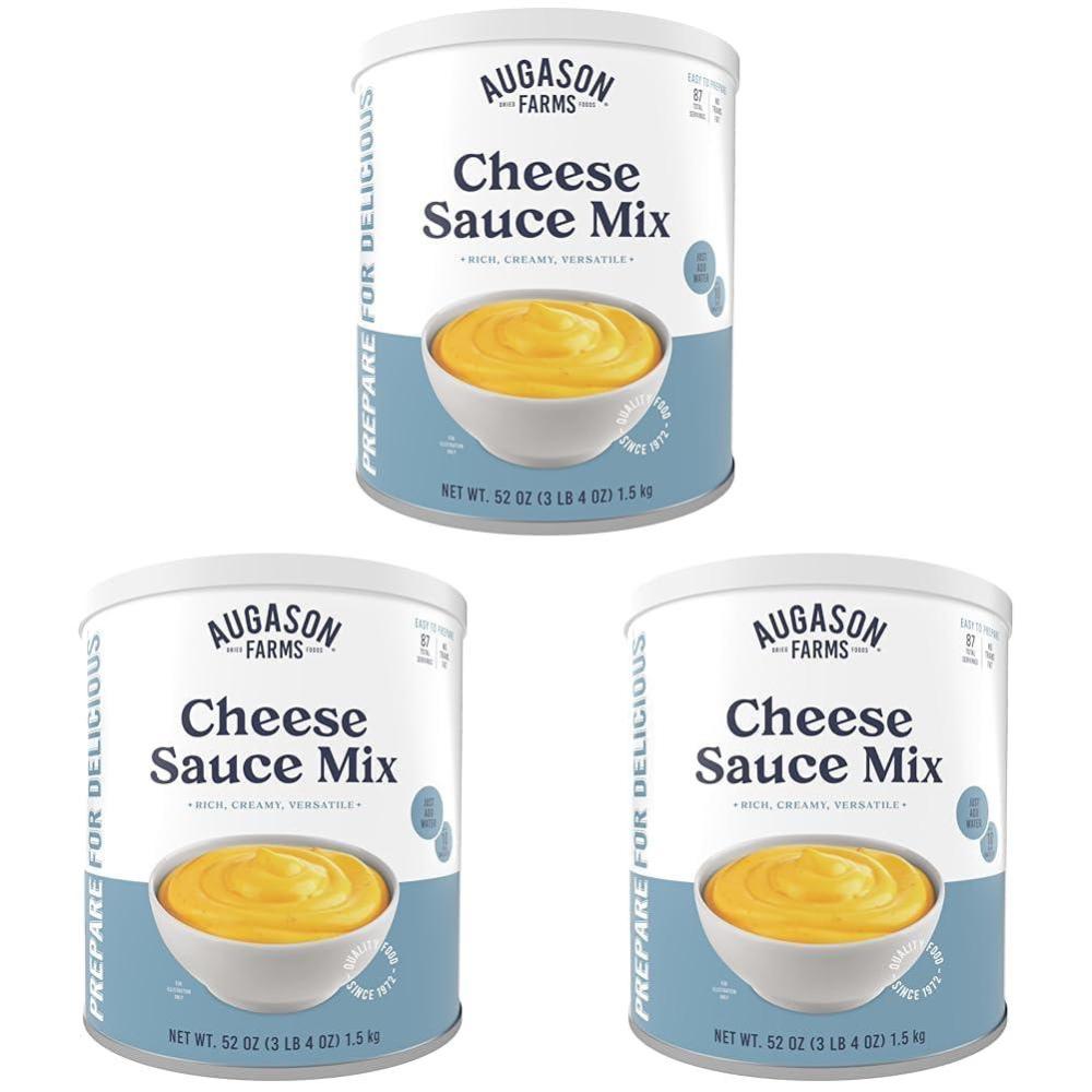image:imageCheese Sauce Mix Can Emergency Food Supply 87 Servings 10 Year Shelf Life Shelf Stable Cheddar Cheese Powder Canned Food148 kg Pack of 3