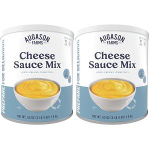Cheese Sauce Mix Can Emergency Food Supply, 87 Servings, 10 Year Shelf Life – Shelf Stable Cheddar Cheese Powder Canned Food(1.48 kg (Pack of 2))