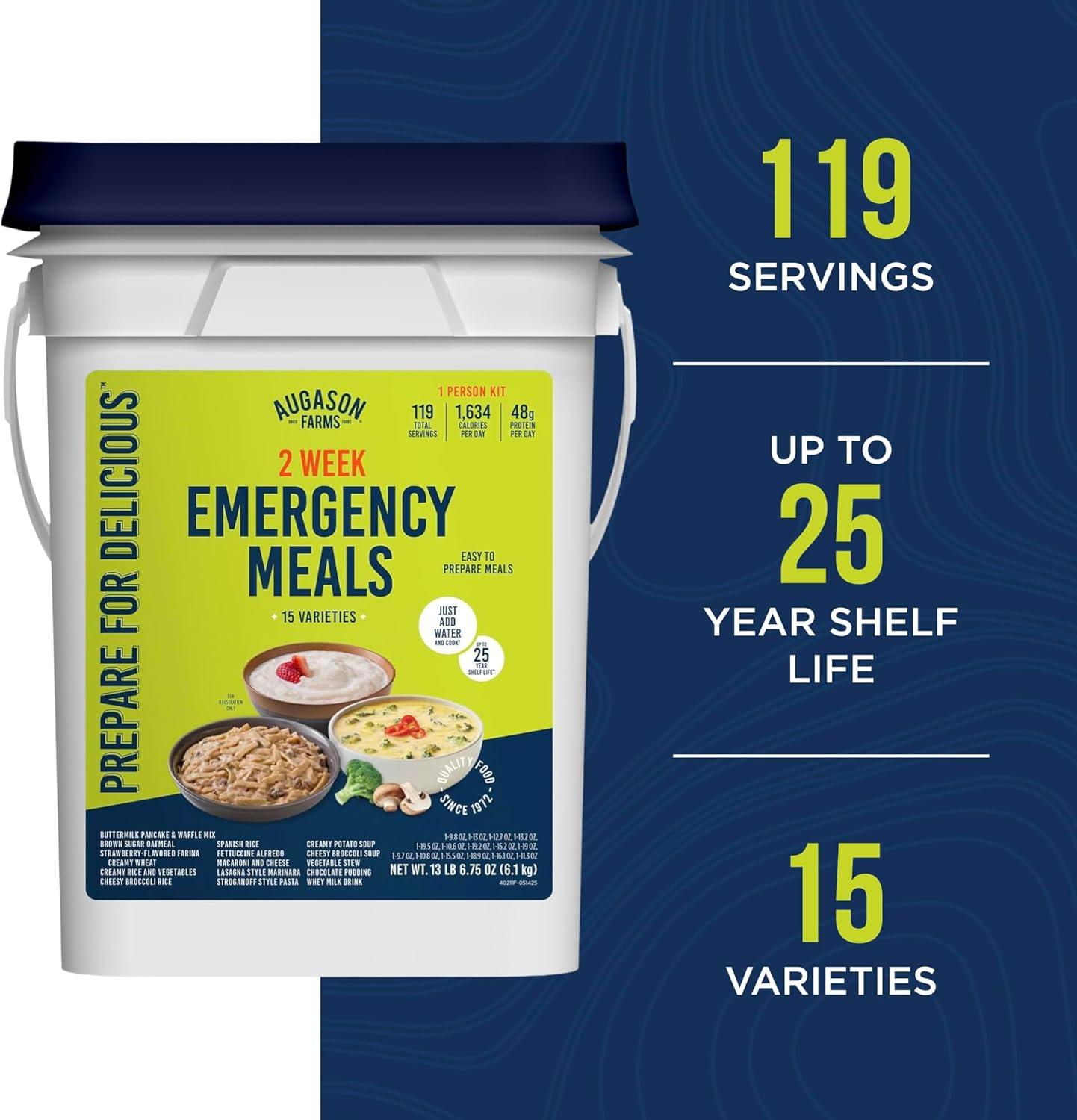 image:imageAugason Farms 2 Week 1 Person Emergency Food Supply2 Week Deluxe kit
