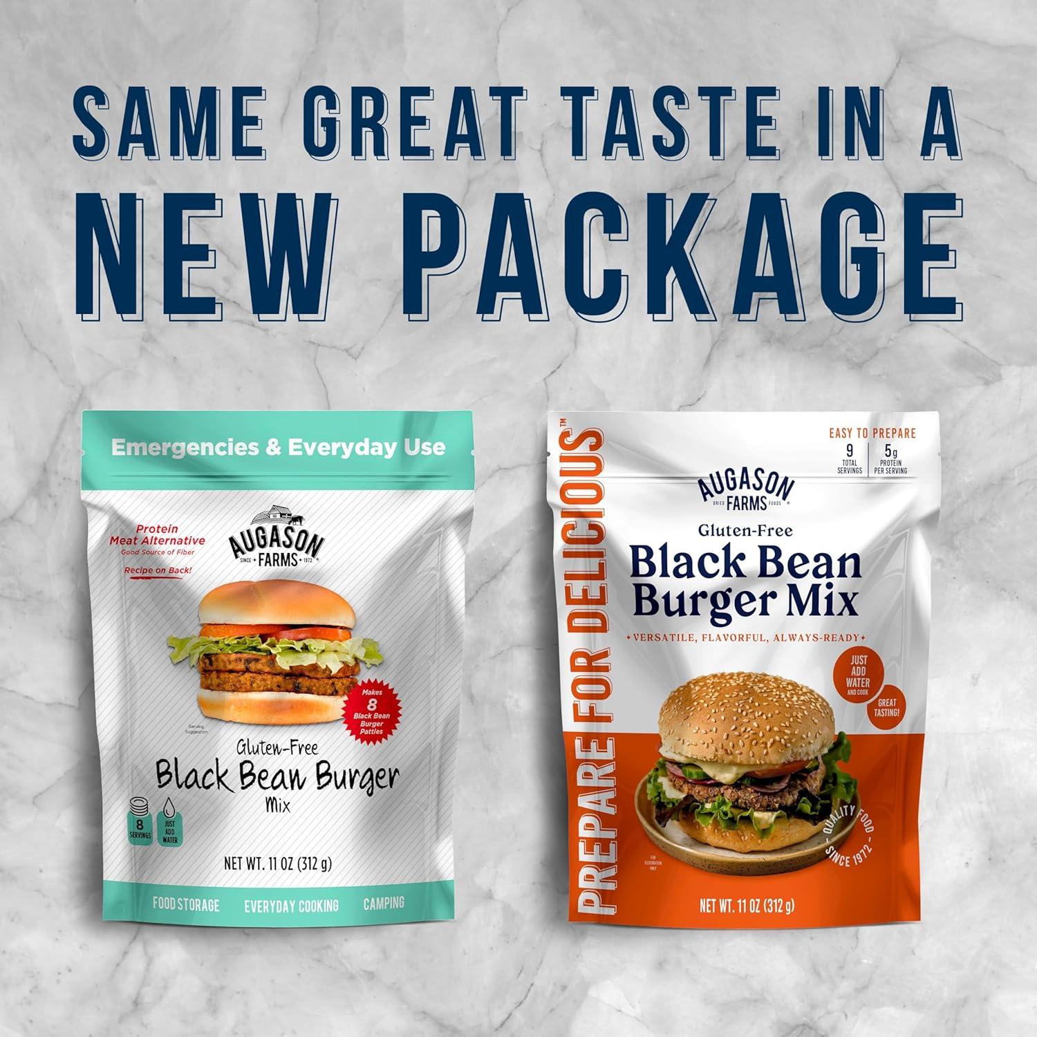 image:imageAugason Farms Black Bean Burger Mix Can Certified Gluten Free Emergency Food Supply Everyday Meals 38 Servings11 oz
