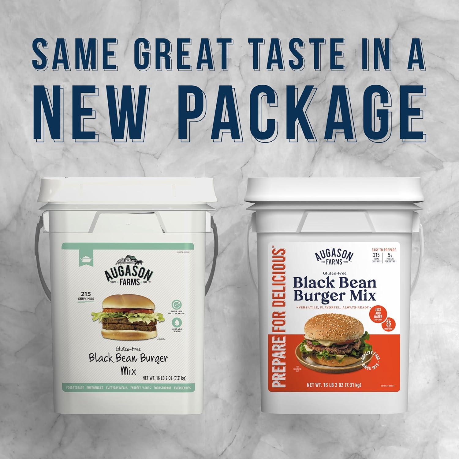 image:imageAugason Farms Black Bean Burger Mix Can Certified Gluten Free Emergency Food Supply Everyday Meals 38 Servings16 lb 2 oz