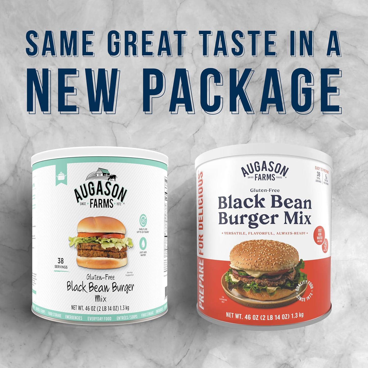 image:imageAugason Farms Black Bean Burger Mix Can Certified Gluten Free Emergency Food Supply Everyday Meals 38 Servings46 OZ