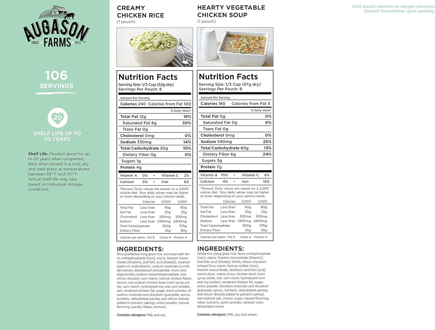 image:imageAugason Farms Breakfast and Dinner Variety Pail Emergency Food Supply Everyday15 meal Premium kit