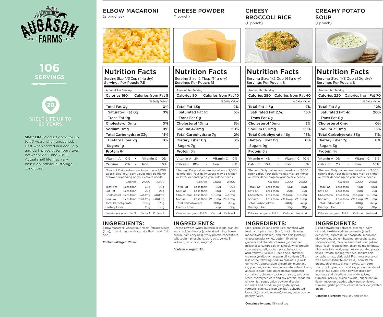 image:imageAugason Farms Breakfast and Dinner Variety Pail Emergency Food Supply Everyday15 meal Premium kit