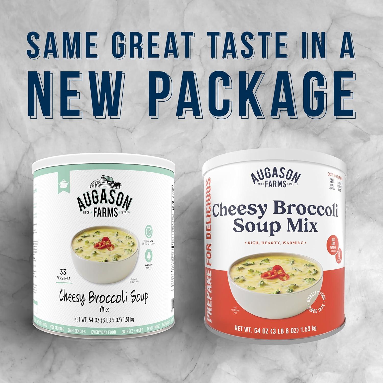 image:imageAugason Farms Cheesy Broccoli Soup Mix Can Emergency Food Supply Everyday Meals 38 ServingsCheesy Broccoli
