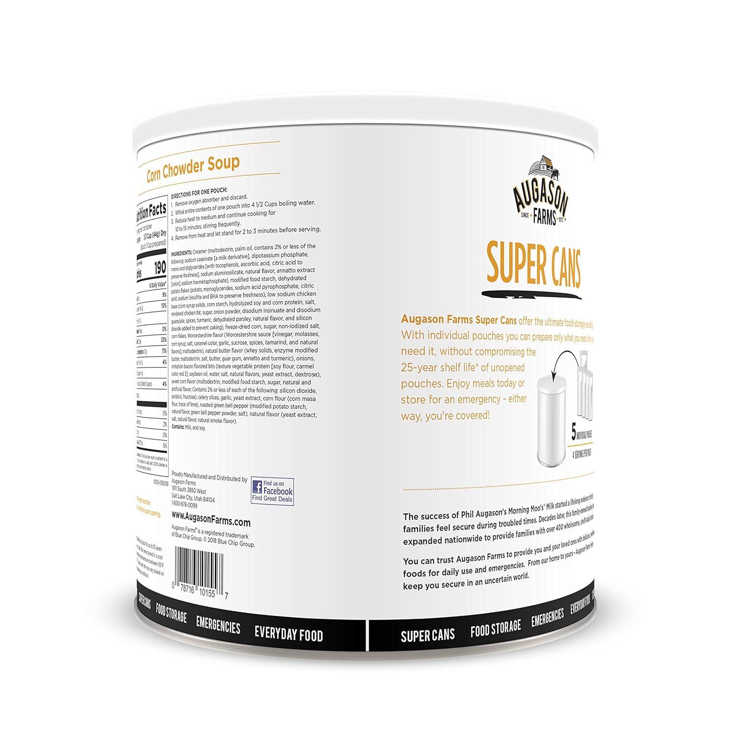 image:imageAugason Farms Cheesy Broccoli Soup Mix Can Emergency Food Supply Everyday Meals 38 ServingsCorn