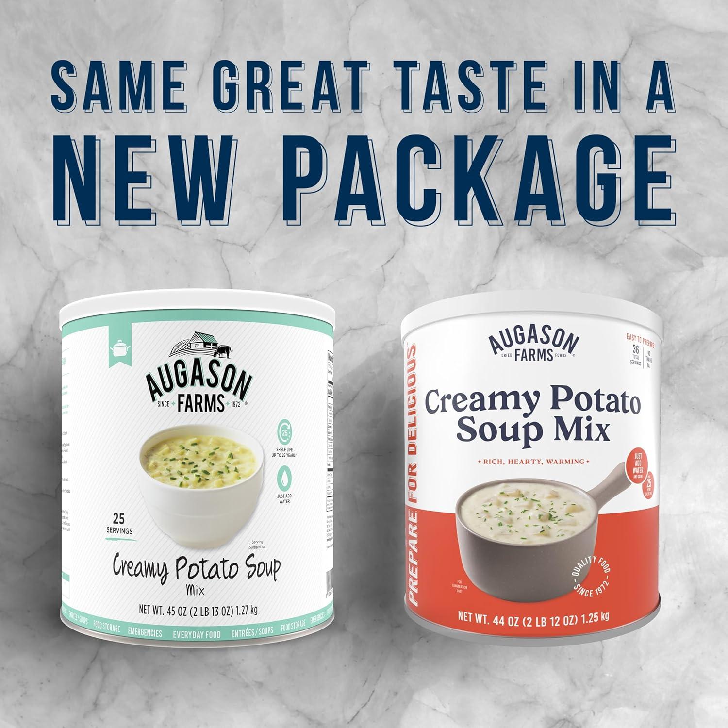 image:imageAugason Farms Cheesy Broccoli Soup Mix Can Emergency Food Supply Everyday Meals 38 ServingsCreamy Potato