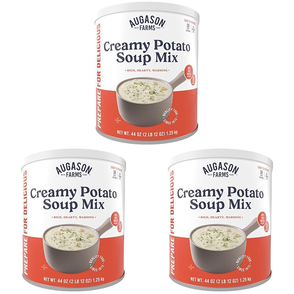 image:imageAugason Farms Cheesy Broccoli Soup Mix Can Emergency Food Supply Everyday Meals 38 ServingsCreamy Potato