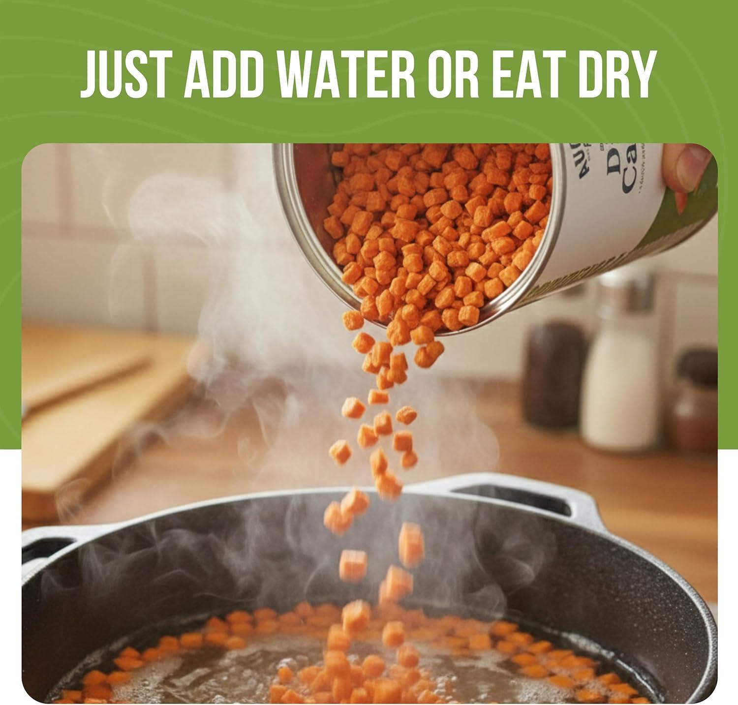 image:imageAugason Farms Dehydrated Diced Carrots Emergency Food Supply 216 Servings 25 Year Shelf Life Great for Cooking Baking and Snacks Dehydrated Meals Survival Food Camping Essentials Can