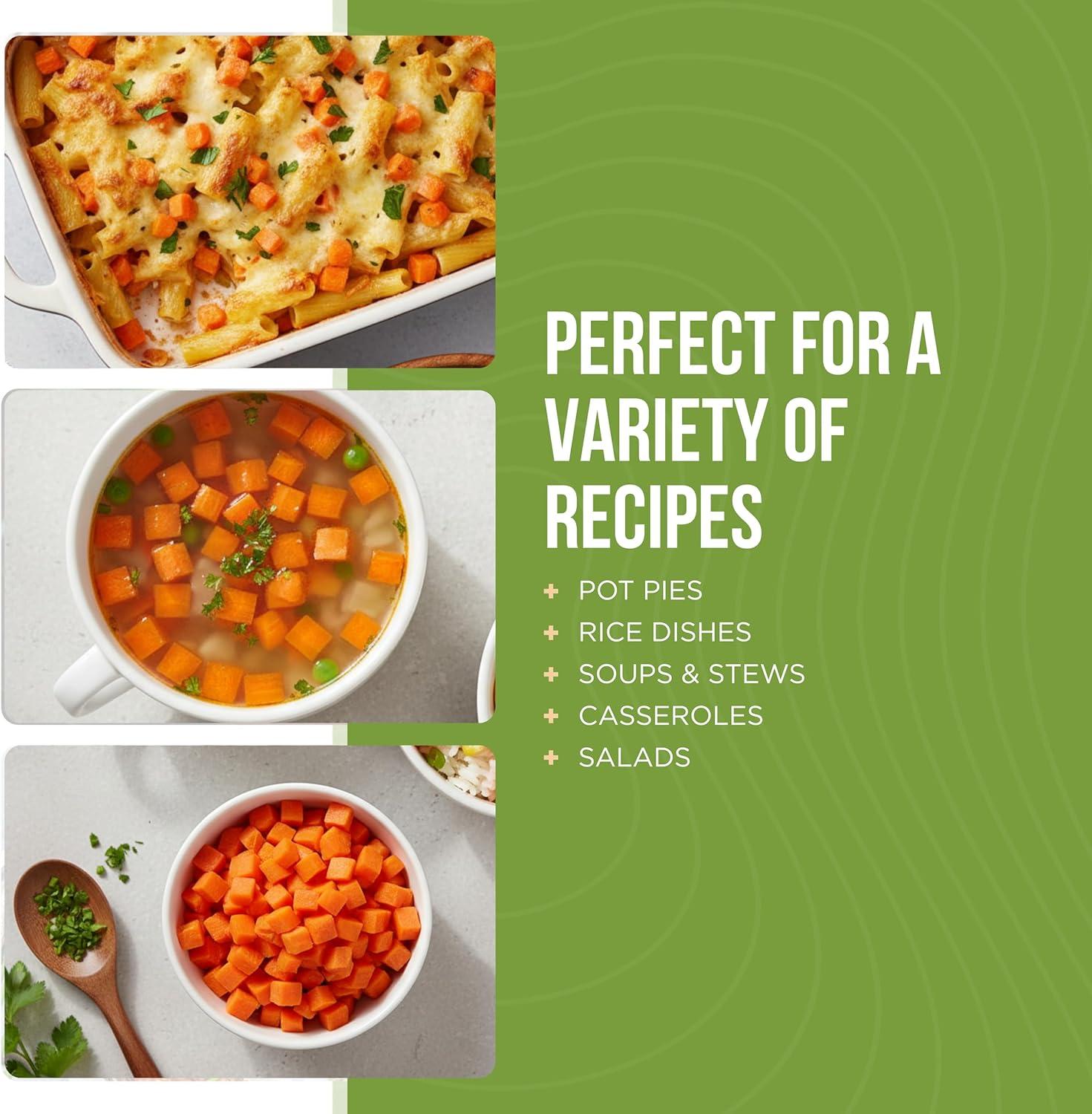 image:imageAugason Farms Dehydrated Diced Carrots Emergency Food Supply 216 Servings 25 Year Shelf Life Great for Cooking Baking and Snacks Dehydrated Meals Survival Food Camping Essentials Can