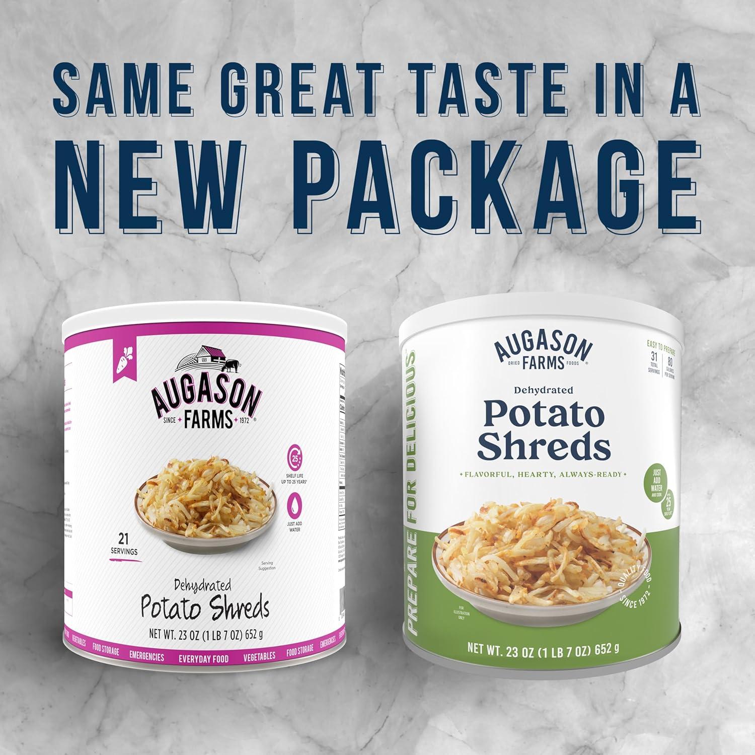 image:imageAugason Farms Dehydrated Potato Shreds Can Gluten Free Dehydrated Survival Food with Long Shelf Life Emergency Food Supply for Camping Prep amp Everyday Meals 31 Servingspack of 4