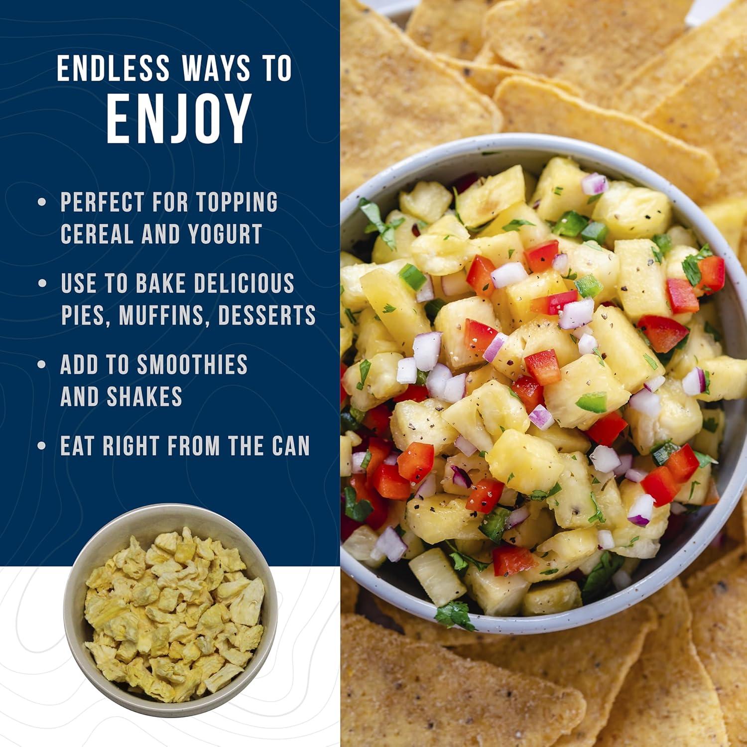 image:imageAugason Farms Freeze Dried Pineapple Pieces Can Emergency Food Supply Everyday Meals 34 Servings