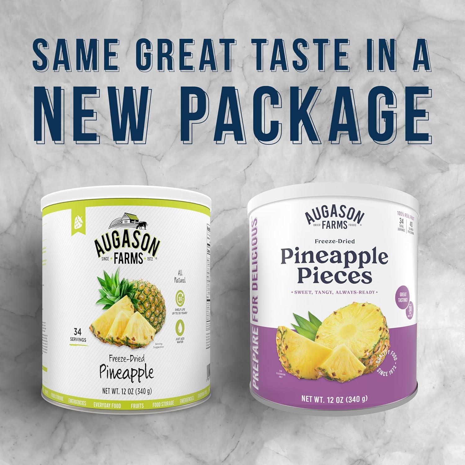 image:imageAugason Farms Freeze Dried Pineapple Pieces Can Emergency Food Supply Everyday Meals 34 Servings