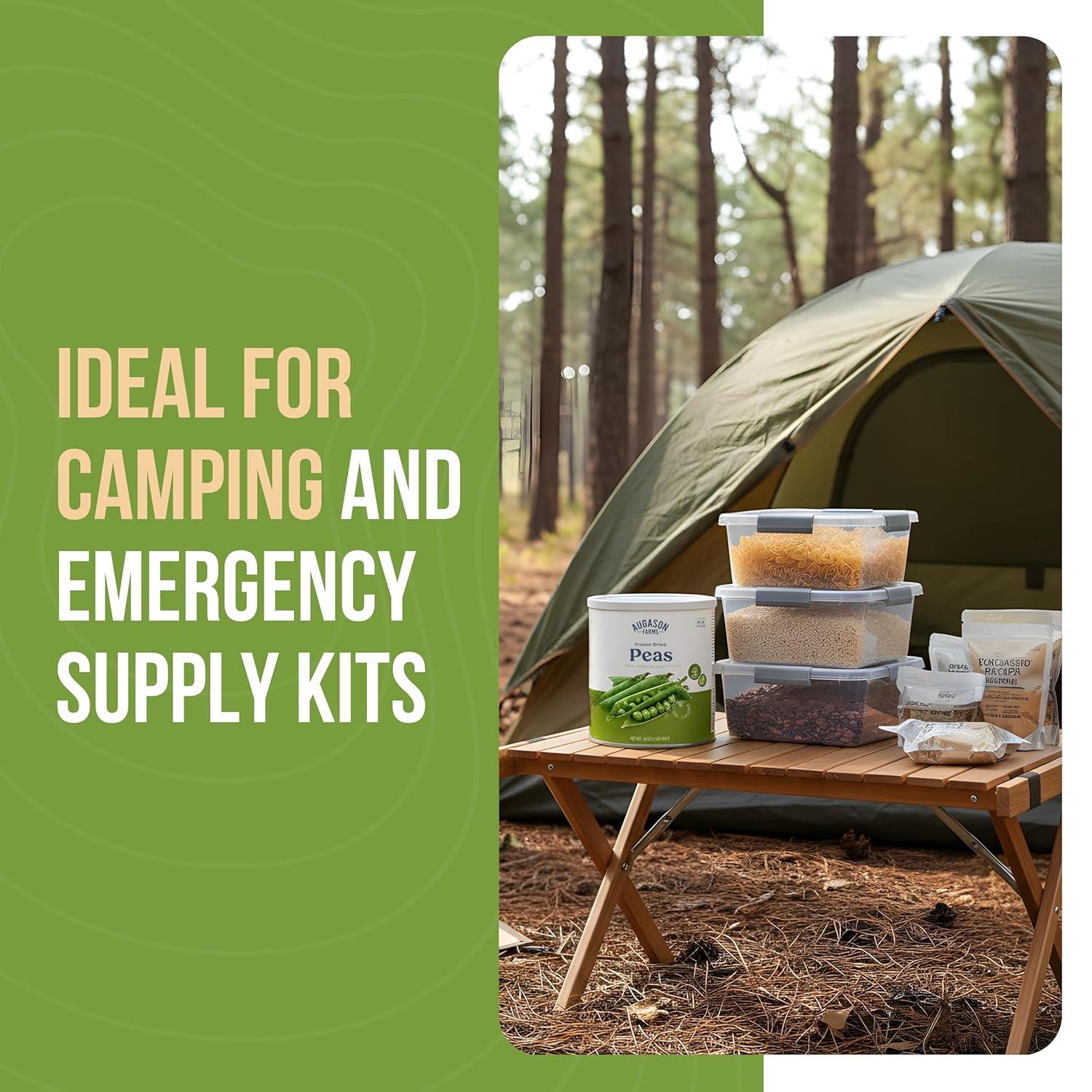 image:imageAugason Farms FreezeDried Peas Emergency Food Supply 30 Servings 30 Year Shelf Life Great for Cooking Side Dishes and Snacks Dehydrated Meals Survival Food Camping Essentials Can16 Ounce Pack of 1