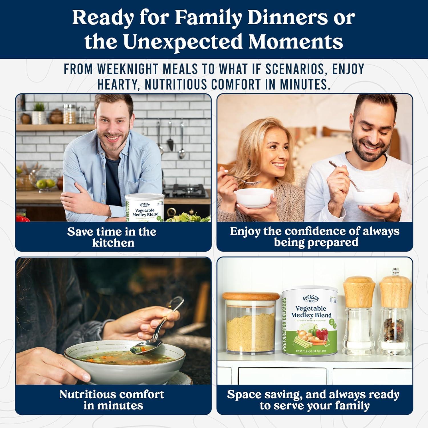 image:imageAugason Farms Vegetable Medley Blend Can Dehydrated Mixed Veggies Gluten Free Emergency Food Supply with Long Shelf Life for Survival Disaster Prep amp Everyday Meals 131 ServingsStew Blend 2 lbs 05 Oz