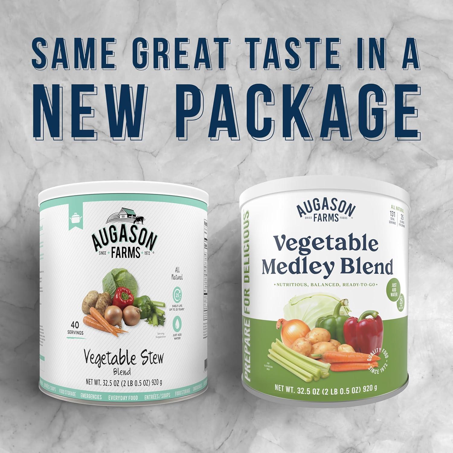 image:imageAugason Farms Vegetable Medley Blend Can Dehydrated Mixed Veggies Gluten Free Emergency Food Supply with Long Shelf Life for Survival Disaster Prep amp Everyday Meals 131 ServingsStew Blend 2 lbs 05 Oz