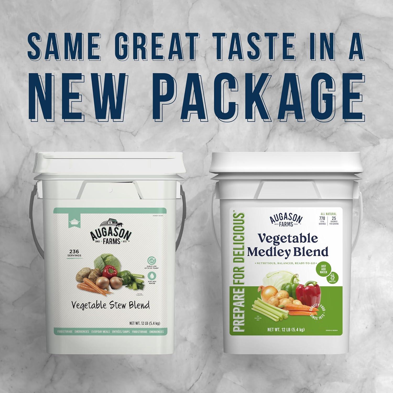 image:imageAugason Farms Vegetable Medley Blend Can Dehydrated Mixed Veggies Gluten Free Emergency Food Supply with Long Shelf Life for Survival Disaster Prep amp Everyday Meals 131 ServingsStew Blend 12lbs