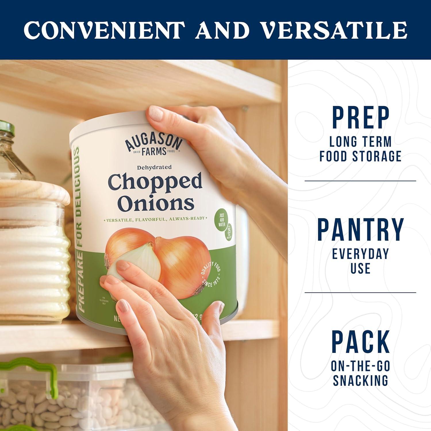 image:imageDehydrated Chopped Onions Emergency Food Supply 130 Servings 25 Year Shelf Life Great for Cooking and Baking Dehydrated Meals Survival Food Camping Essentials Can143 Pound Pack of 3