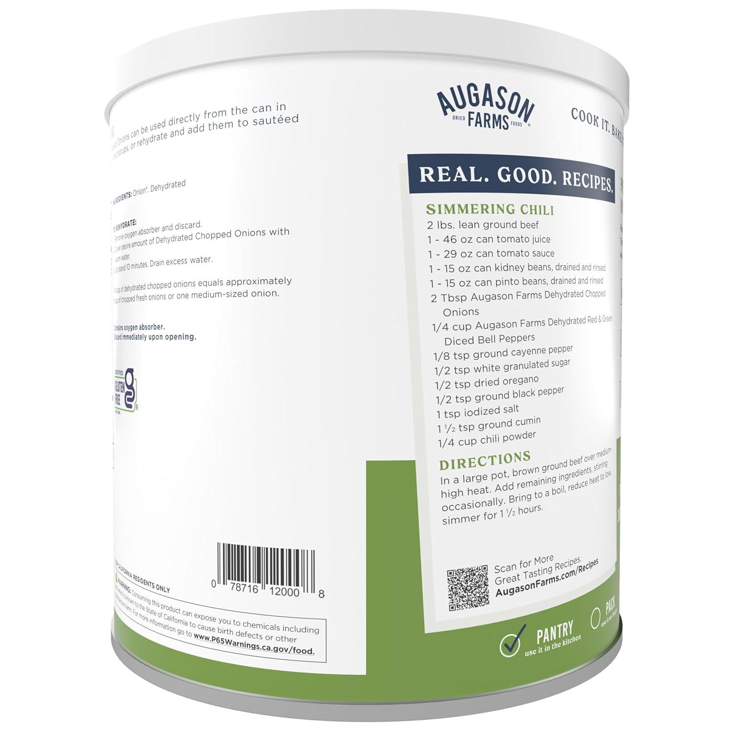 image:imageDehydrated Chopped Onions Emergency Food Supply 130 Servings 25 Year Shelf Life Great for Cooking and Baking Dehydrated Meals Survival Food Camping Essentials Can143 Pound Pack of 3