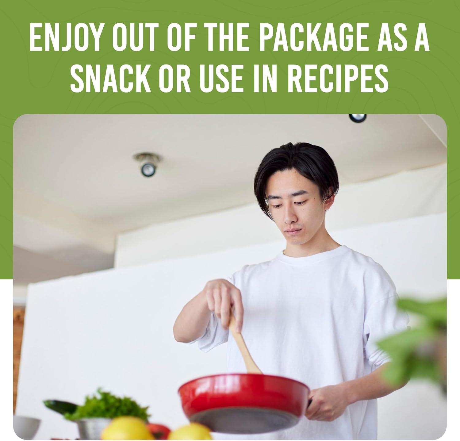 image:imageReadyPlus Fruits Emergency Food Supply 44 Servings 30 Year Shelf Life 8 Grams Protein Total Dehydrated Fruits Camping Essentials Resealable Pouch Freeze Dried Banana Chips Sliced Strawberries and Diced Apple