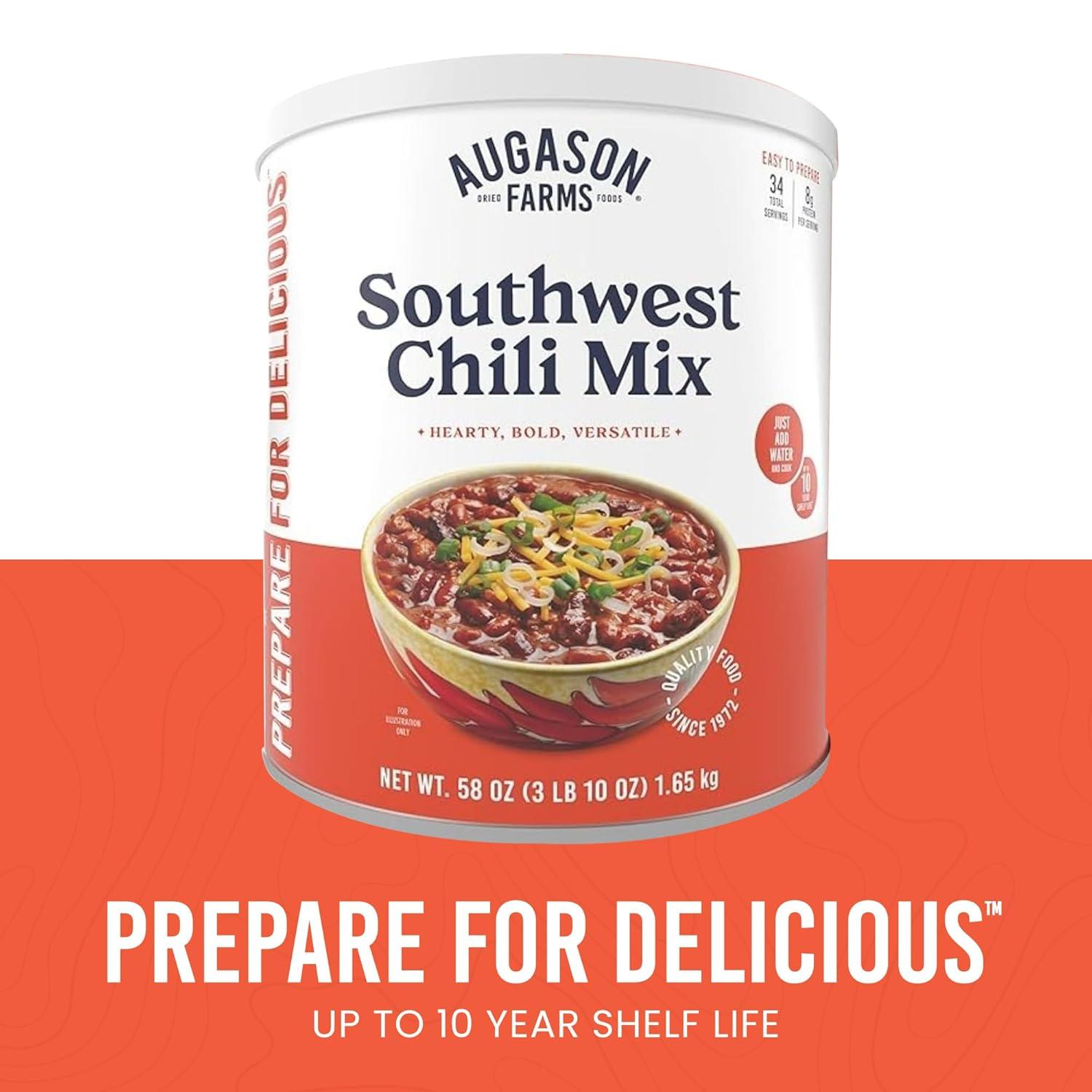 image:imageSouthwest Chili Mix Emergency Food Supply 34 Servings 10 Year Shelf Life 8 Grams of Protein per Serving Certified Gluten Free Dehydrated Meals Survival Food Camping Essentials CanChili Mix Net