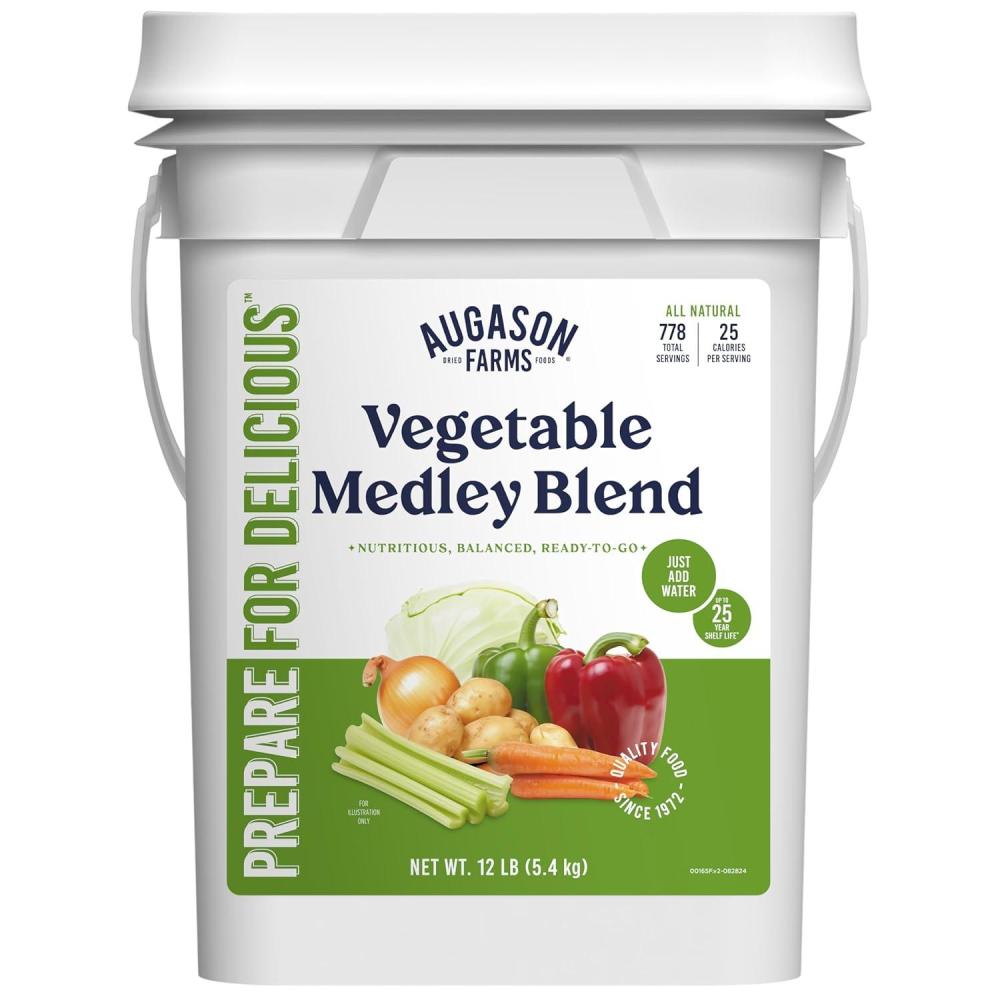 image:imageAugason Farms Vegetable Medley Blend Can Dehydrated Mixed Veggies Gluten Free Emergency Food Supply with Long Shelf Life for Survival Disaster Prep amp Everyday Meals 131 ServingsStew Blend 12lbs