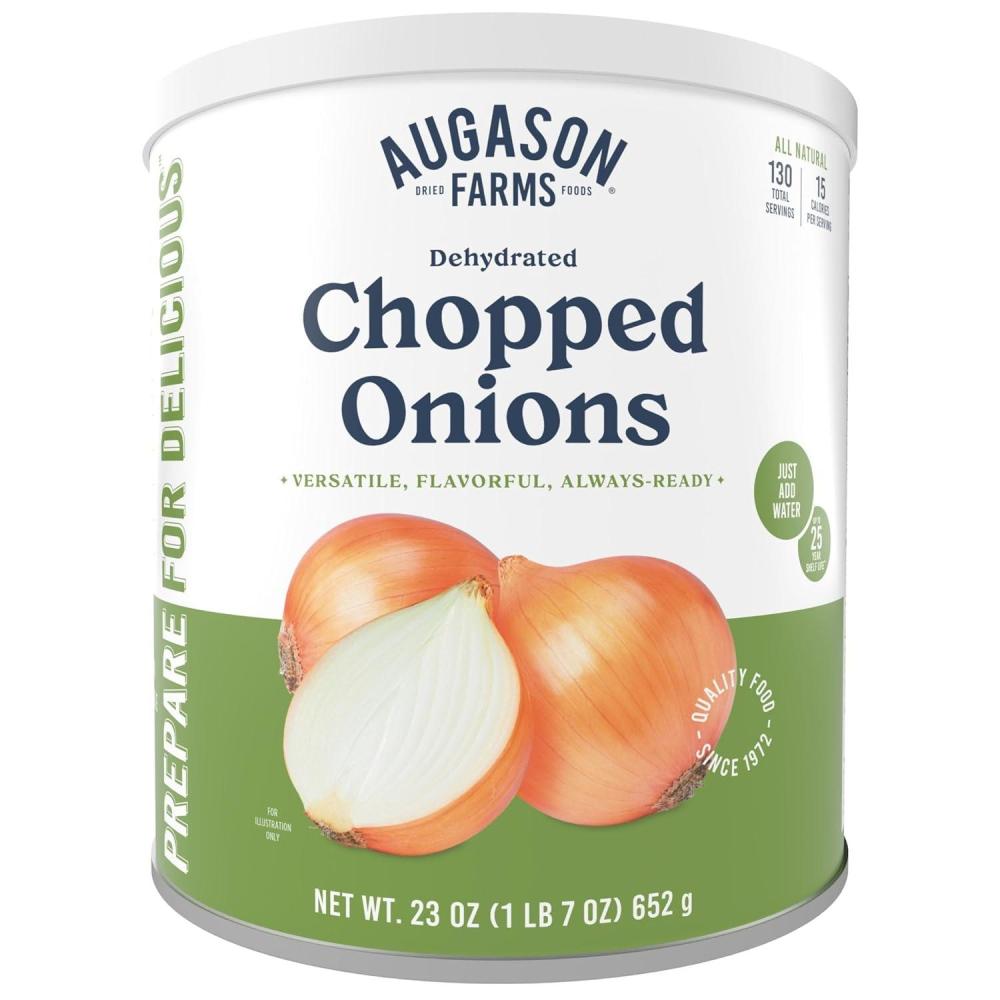image:imageDehydrated Chopped Onions Emergency Food Supply 130 Servings 25 Year Shelf Life Great for Cooking and Baking Dehydrated Meals Survival Food Camping Essentials Can143 Pound Pack of 1