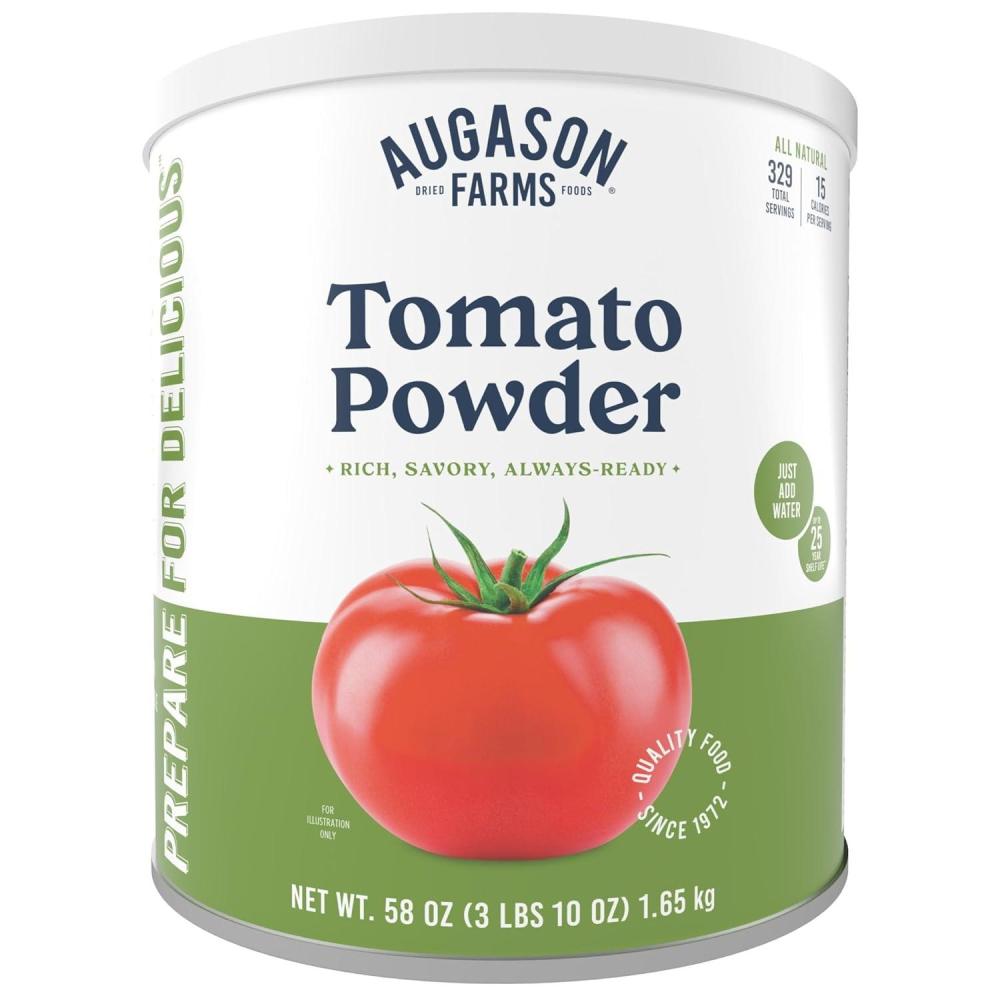 image:imageTomato Powder Can Emergency Food Supply 329 Servings 25 Year Shelf Life Made with Real Tomatoes Dry Tomato Powder Blend Ingredient for Cooking and Food PreparationFood Storage 3 lbs 10 oz