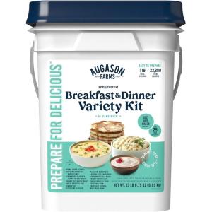 Augason Farms Breakfast and Dinner Variety Pail Emergency Food Supply Everyday(13 meal Deluxe kit)