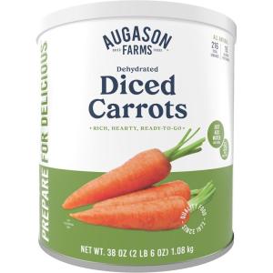 Augason Farms Dehydrated Diced Carrots Emergency Food Supply, 216 Servings, 25 Year Shelf Life, Great for Cooking, Baking, and Snacks – Dehydrated Meals, Survival Food Camping Essentials Can