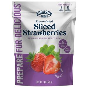 Augason Farms Freeze Dried Sliced Strawberries Can, Emergency Food Supply, Everyday Meals, 18 Servings(Strawberries 1.41 oz)