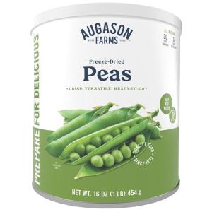 Augason Farms Freeze-Dried Peas Emergency Food Supply, 30 Servings, 30 Year Shelf Life, Great for Cooking, Side Dishes, and Snacks – Dehydrated Meals, Survival Food Camping Essentials Can(16 Ounce (Pack of 1))