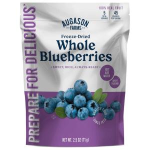 Augason Farms Freeze-Dried Whole Blueberries Emergency Food Supply, 26 Servings, 30 Year Shelf Life, Great for Cooking, Baking, and Snacks – Dehydrated Meals, Survival Food Camping Essentials Can(Blueberries 2.5 oz)