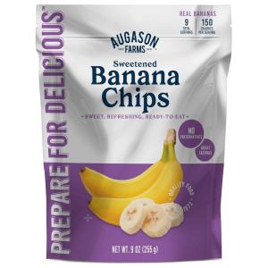 Augason Farms Sweetened Banana Chips Emergency Food Supply, 31 Servings, 10 Year Shelf Life, Great for Cooking, Baking, and Snacks – Dehydrated Meals, Survival Food Camping Essentials Can(Banana Chips 14 oz)