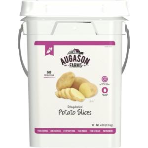Dehydrated Potato Slices Emergency Food Supply, 68 Servings, 25 Year Shelf Life, Certified Gluten Free Sliced Potatoes – Dehydrated Meals, Survival Food Camping Essentials, 4 Gallon Bucket