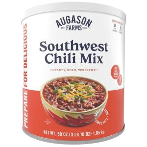 Southwest Chili Mix Emergency Food Supply, 34 Servings, 10 Year Shelf Life, 8 Grams of Protein per Serving, Certified Gluten Free – Dehydrated Meals, Survival Food Camping Essentials Can(Chili Mix Net)