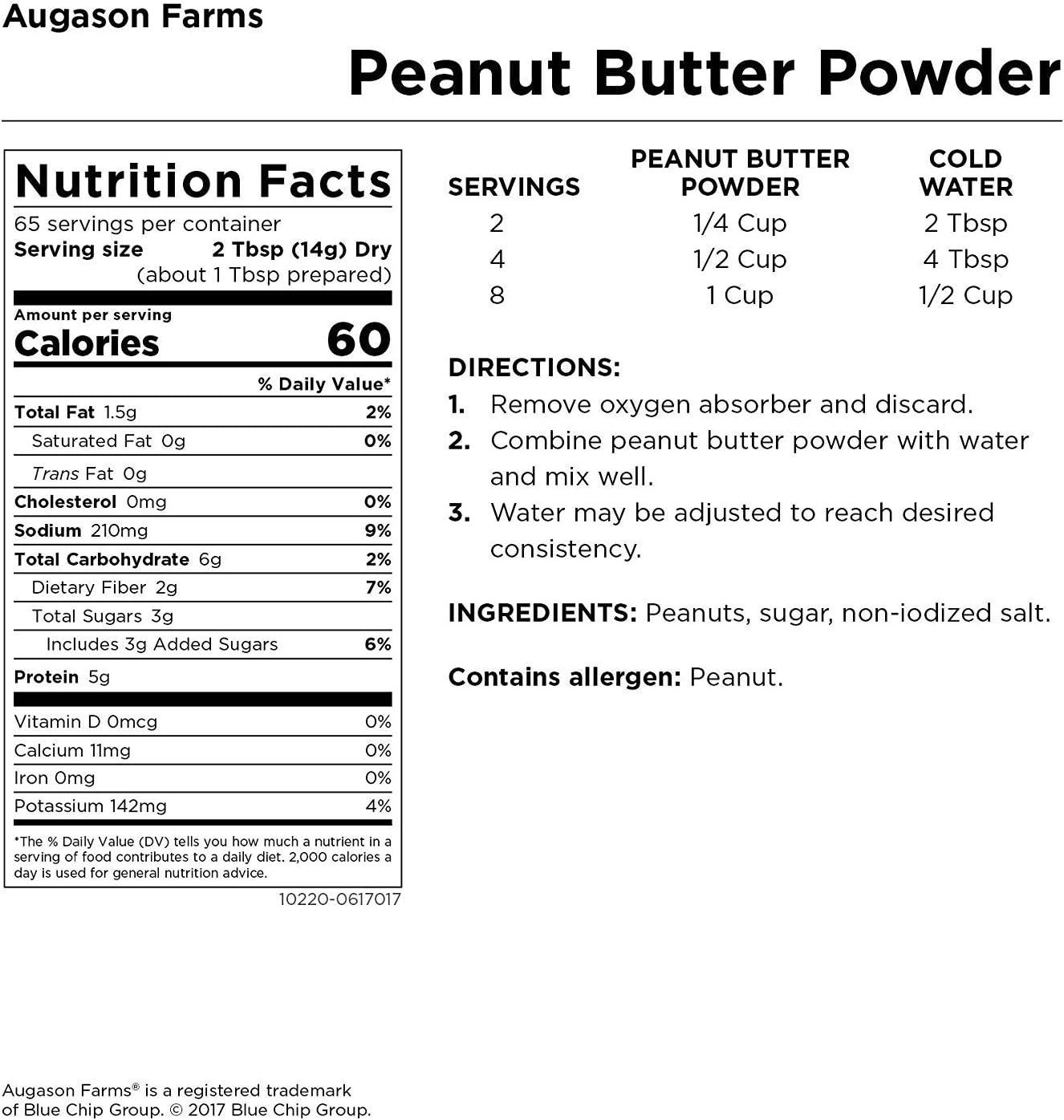 image:imageAugason Farms Peanut Butter Powder 2 lbs No 10 Can2 lb