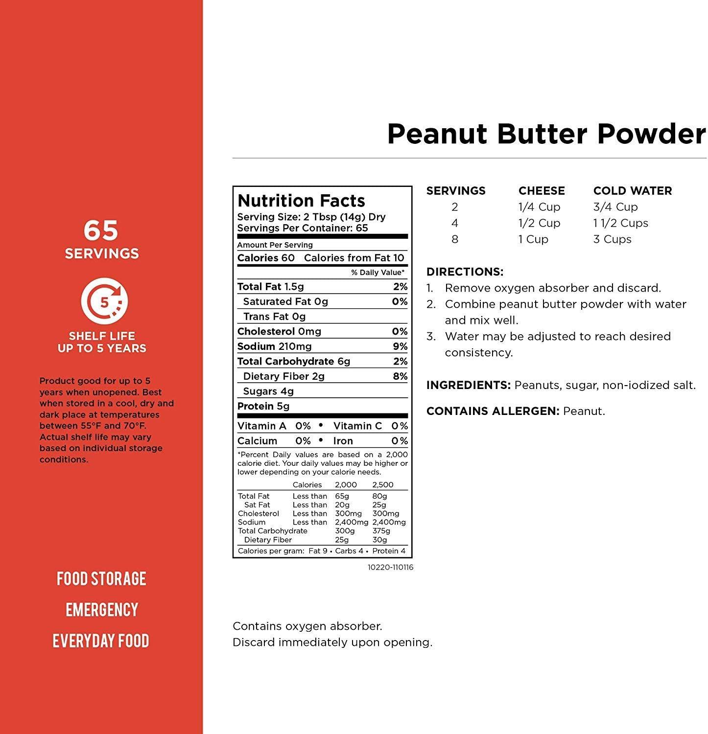 image:imageAugason Farms Peanut Butter Powder 2 lbs No 10 Can2 lb